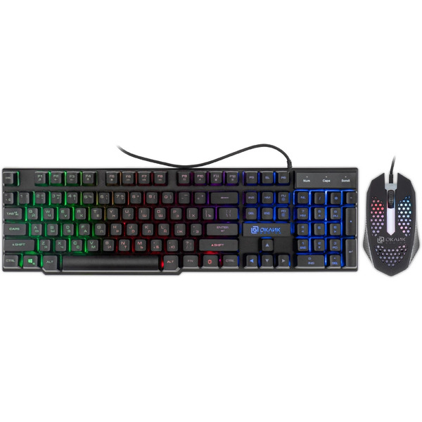 Игровой набор (клавиатура + мышь с ковриком) Оклик 400GMK