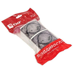 Розетка EKF Владивосток 2-местная 16А (белый)