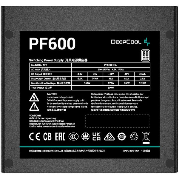 Блок питания DeepCool PF600 (R-PF600D-HA0B-EU)