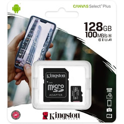 Карта памяти Kingston Canvas Select Plus microSDXC 128Gb (SDCS2/128GB)