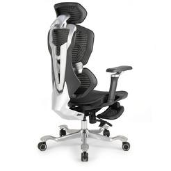 Игровое кресло myroo Game Assassin с подножкой Black (A2512W-BL)