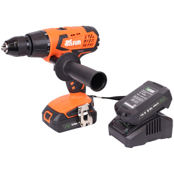 Дрель-шуруповерт Safun CD-18BL Profi (с 2-мя АКБ, кейс)