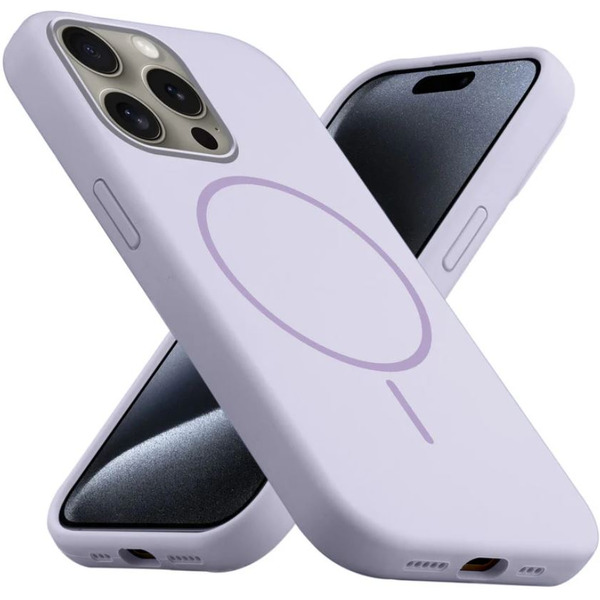 Бампер Bingo Silicone Magnetic для APPLE iPhone 15 Pro Лиловый