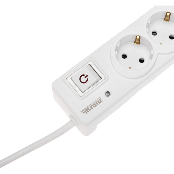 Сетевой фильтр Kranz 13-4700 3м (5 розеток) белый