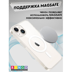 Бампер BINGO Clear Magnetic для APPLE iPhone 16 Plus прозрачный