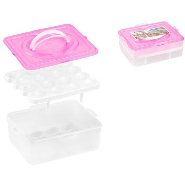 Контейнер для хранения яиц PERFECTO LINEA 34-028231 (32 ячейки, розовый)