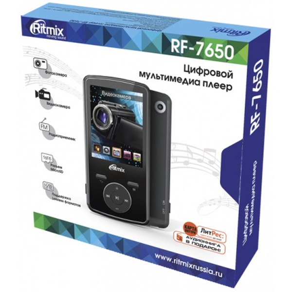 Проигрыватель Flash Ritmix RF-7650 (8Gb) Black