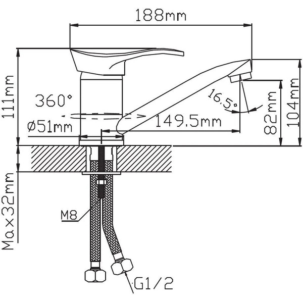 Смеситель Potato №40 P4501