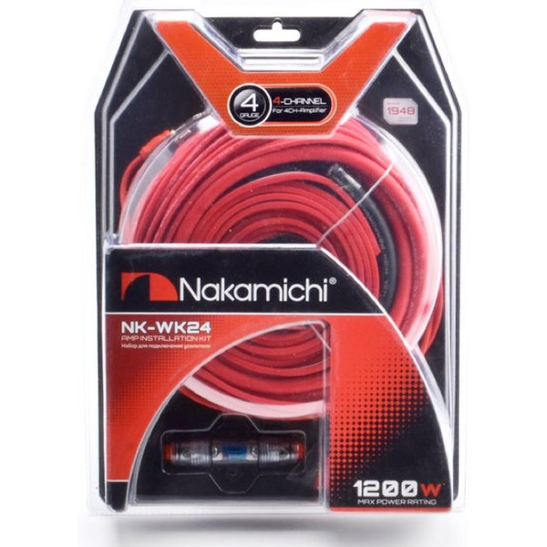 Набор проводов для подключения 4-канального усилителя 4Ga NAKAMICHI NK-WK24