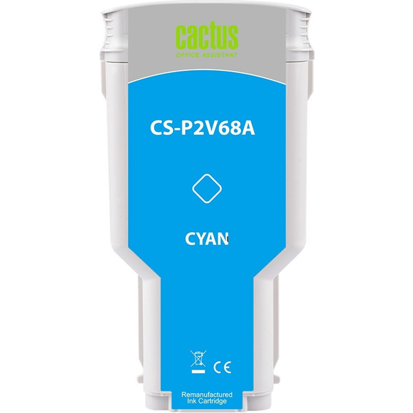 Картридж струйный Cactus CS-P2V68A №730 голубой (300мл) для HP Designjet T1600/1700/2600