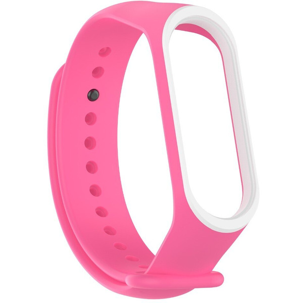 Ремешок Bingo Double для Xiaomi Mi Band 3/4 Розовый с белым