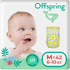 Подгузники Offspring M 6-10 кг Лимоны (42 шт)