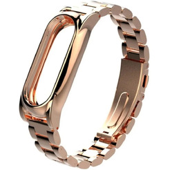 Ремешок Bingo Stainless для Xiaomi Mi Band 2 (розовое золото)