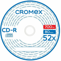 Диски CROMEX CD-R, 700 Mb, 52x, КОМПЛЕКТ 100 шт. (513778)
