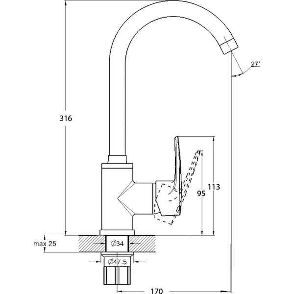 Смеситель G.Lauf Solone FAB4-A020