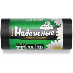 Мешки для мусора с ушками Ромашка Надежные ВЛ03130У (30 шт)