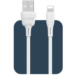 Кабель Celebrat FLY-2, Lightning, 1 м., белый