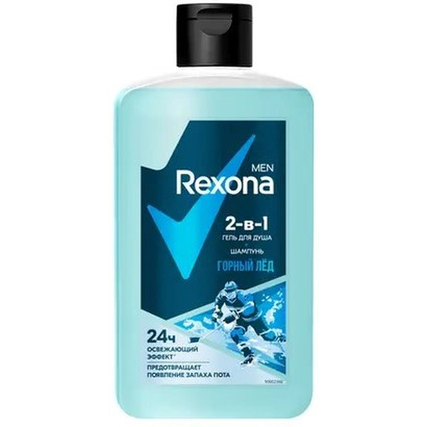 Гель для душа и шампунь REXONA MEN 2В1 ГОРНЫЙ ЛЁД 750 мл