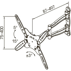 Кронштейн Kromax TECHNO-5 (серый)