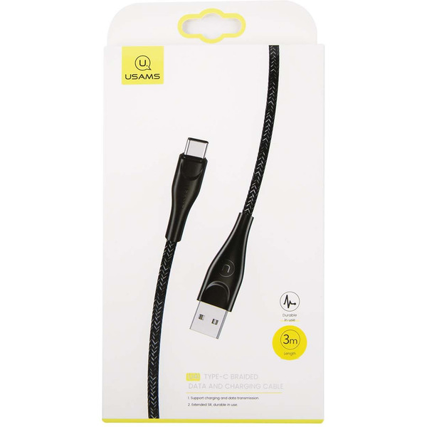 Кабель Usams U41 USB Type-C US-SJ398 (SJ398USB01) черный