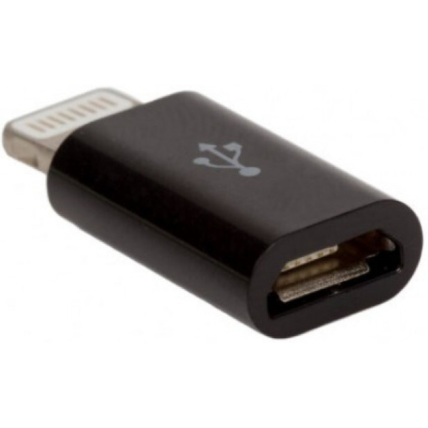Переходник BINGO MicroUSB на Lightning (черный)