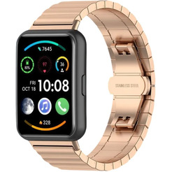 Ремешок Bingo Stainless Strips для HUAWEI Watch FIT 2 Classic/Active/Elegant (розовое золото)