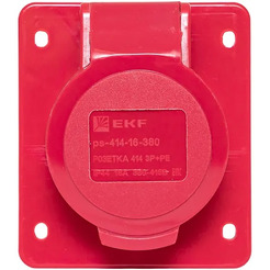 Розетка стационарная внутренняя EKF 414 3Р+РЕ 16А 380В IP44 PROxima