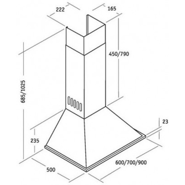 Вытяжка САТА BETA VL3 900 INOX /C