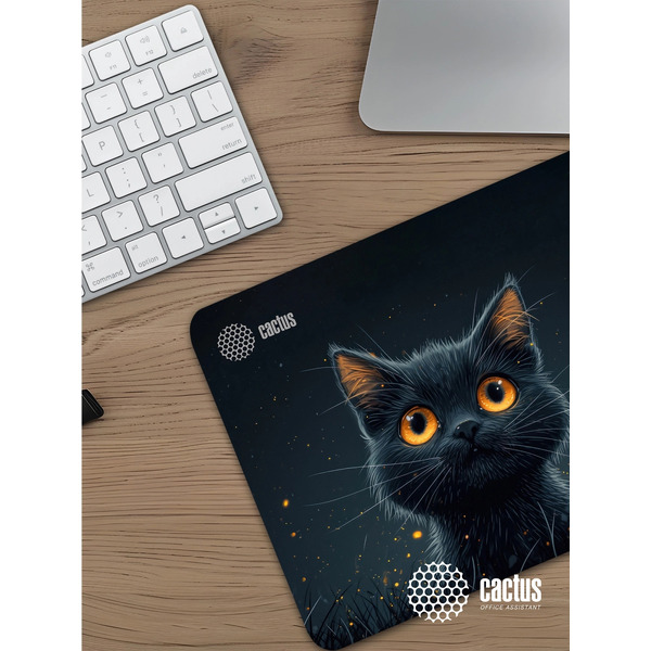 Коврик для мыши Cactus Black Cat (CS-MPC-D09S)