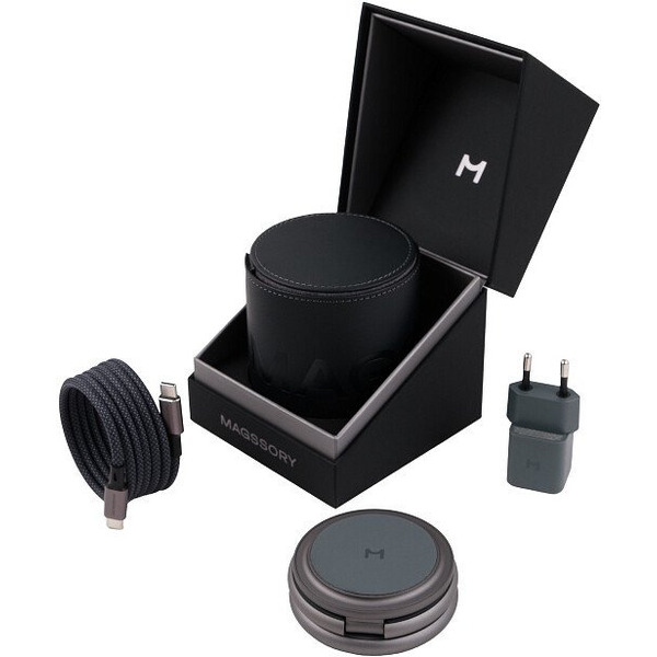 Беспроводное зарядное Magssory Disc Signature Edition 3 в 1 для Samsung WCH053 (серый)