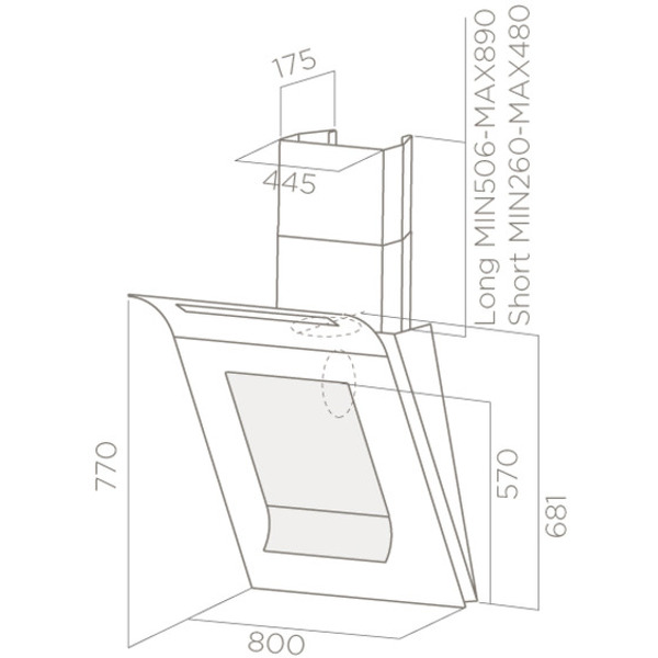 Вытяжка ELICA SINFONIA WH/F/80