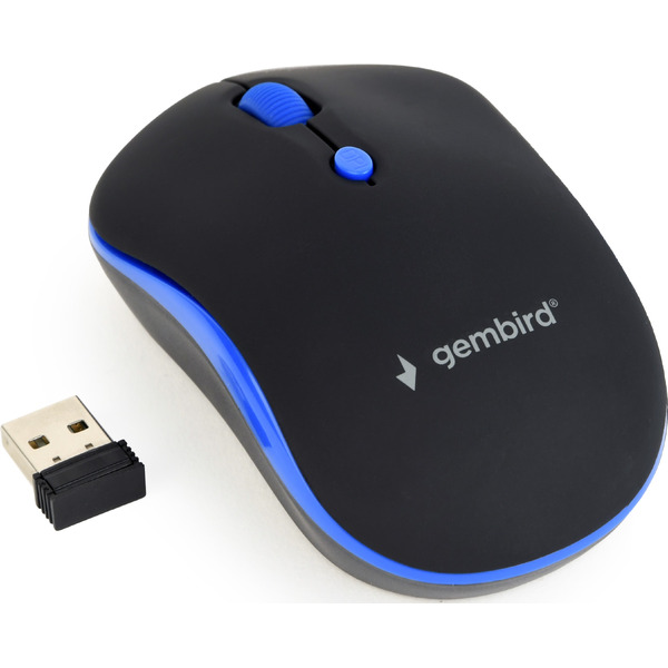 Мышь GEMBIRD MUSW-4B-03-B (черный/синий)