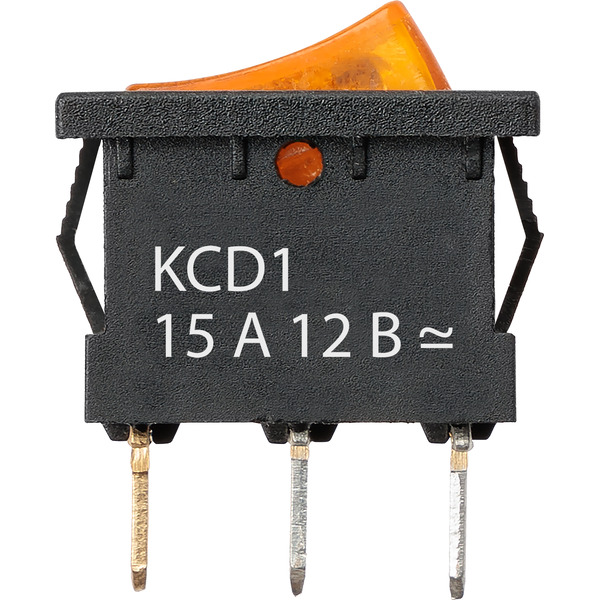 Выключатель клавишный TDM KCD1-101N 12В 1P желтый SQ0746-0133