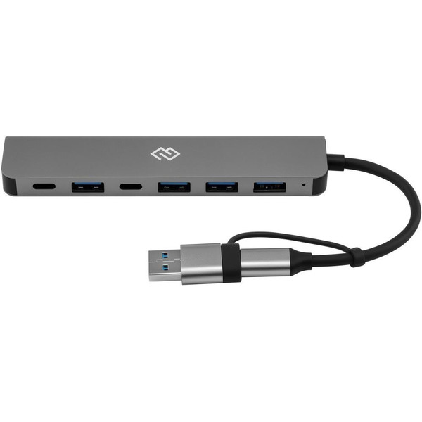 Разветвитель USB-C + USB-A Digma DHUB-7USB-AC