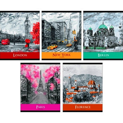 Тетрадь КАНЦ-ЭКСМО "Акварельные зарисовки (города)" 48 л