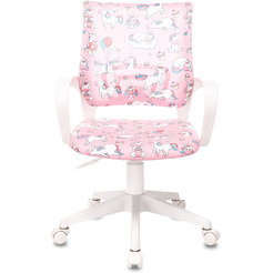 Компьютерное кресло Бюрократ Burokids 1W (розовый единороги/пластик белый)