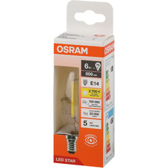 Лампа светодиодная филаментная "На ветру" OSRAM BA75 6W 2700K E14