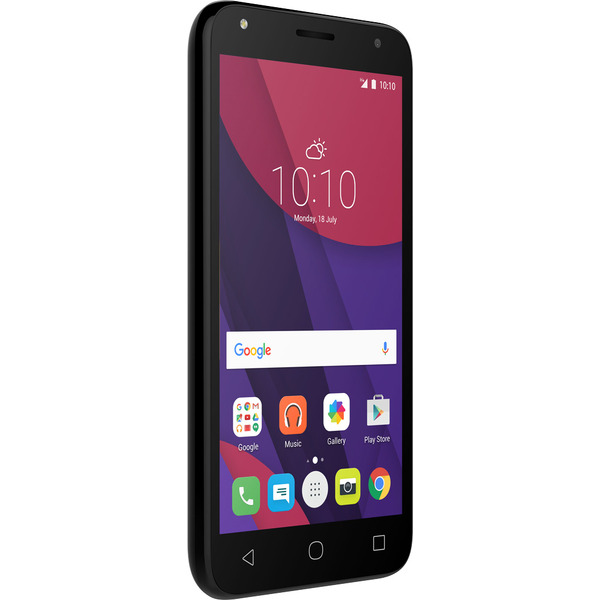 Смартфон Alcatel One Touch Pixi 4 5010D черный+Задняя крышка UV Metal Gold (золотая)