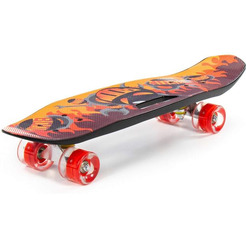 Доска роликовая Полесье 89519 (65 см) чёрная с наклейкой и красными колёсами