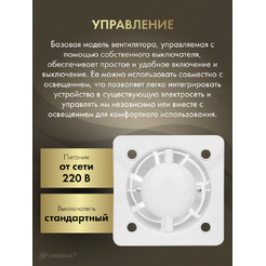 Вентилятор накладной Awenta KWS100-PI100