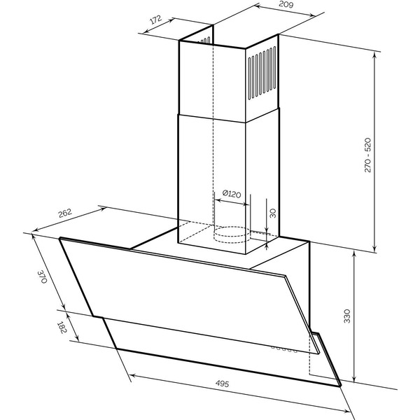 Кухонная вытяжка LEX Mera 500 (белый)