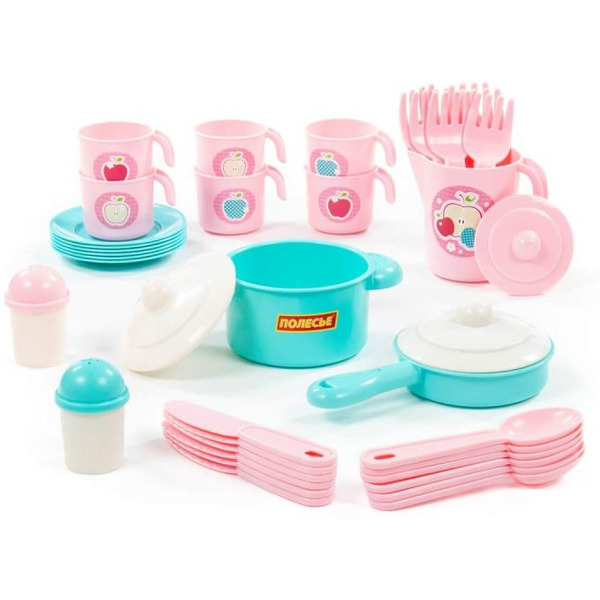 Набор игрушечной посуды Полесье Настенька 79961 (на 6 персон)