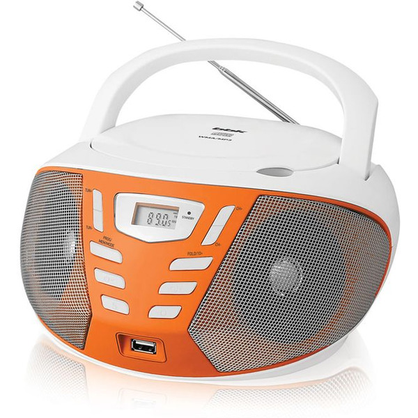 Магнитола BBK BX193U бело-оранжевая