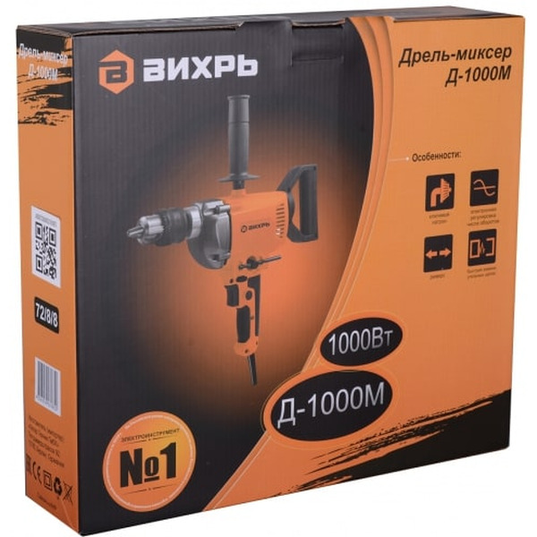 Дрель-миксер Вихрь Д-1000М (72/8/8)
