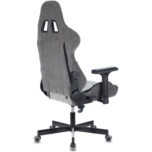 Кресло игровое Бюрократ Zombie VIKING 7 KNIGHT Fabric тк/экоко, сер ромб