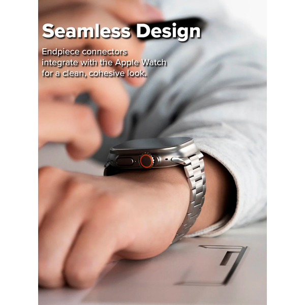 Ремешок RINGKE Metal One Air для Apple Watch 44 / 45 / 46 / 49 mm SILVER