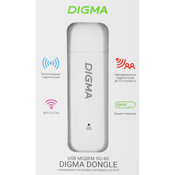 4G модем Digma WiFi DW1960 (белый)