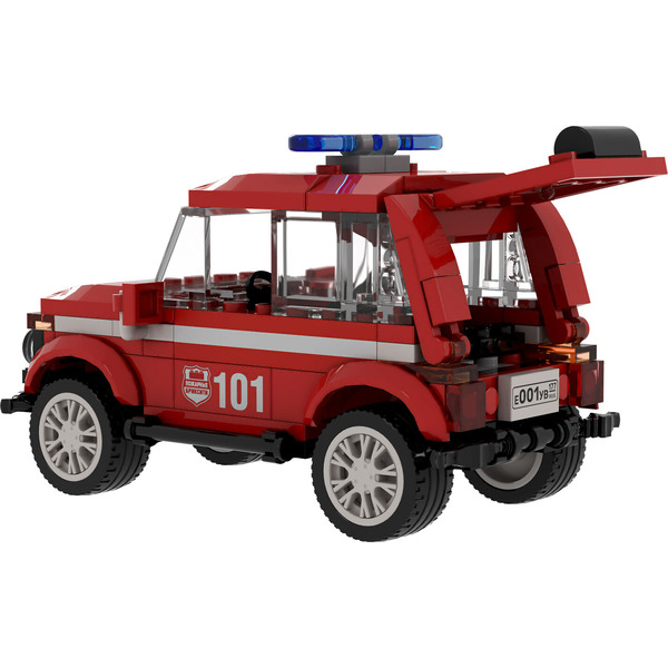 Конструктор Brick Labs Патрульный автомобиль пожарных Огнеборец AB-1313