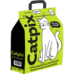 Наполнитель для туалета Catpix Растительный Зеленый чай (2.15кг/5л)