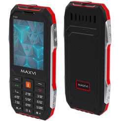 Кнопочный телефон Maxvi T101 (красный)